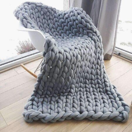 Handmade Chunky Knit Blanket - Cart Weez